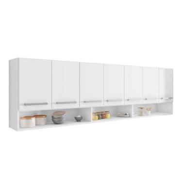 Imagem de Armario de Parede 7 Portas Branco Luxemburgo Brienza Movelaria - Casa 