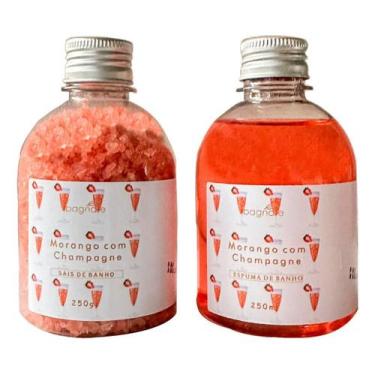 Imagem de Kit Sal De Banho E Espuma Banheira Morango Champagne Romance - Bagnare