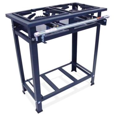Imagem de Fogão Industrial 2 Bocas Alta Pressão de Piso P5 30x30cm - MetalFour