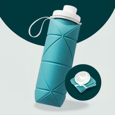 Imagem de Garrafa Dobrável 600ml Inquebrável Ideal Para Levar Na Bolsa - DESERT