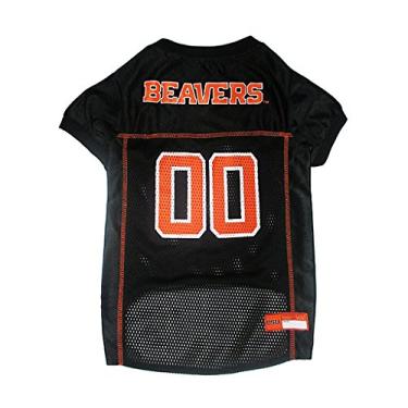 Imagem de NCAA College Oregon State Beavers malha jersey para cães e gatos, 2GG. Camiseta licenciada para cachorro grande com sua equipe favorita de futebol/basquete
