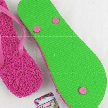 Imagem de Chinelos de capacho com borracha 100%  ortopédicos e anti stress rosa 