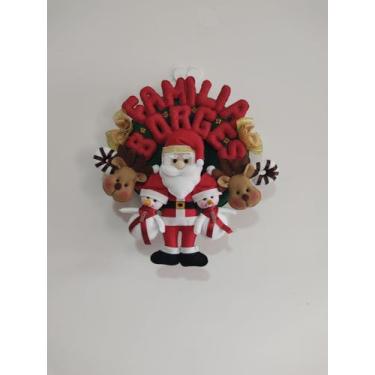 Imagem de Guirlanda Natalina personalizada com sobrenome da família em feltro - 