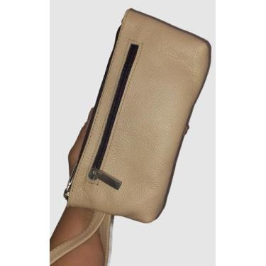 Imagem de Bolsinha Carteira de Couro Necessaire Porta Documentos Fabricação Próp