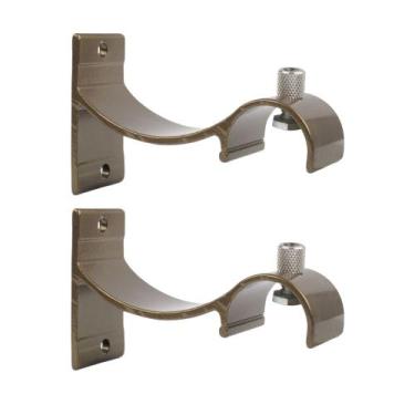 Imagem de KIT 2 Suportes Para Varão Wave Alumínio Perfil Invertido 19mm - decor 