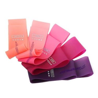 Imagem de Kit Mini Band Faixa Elástica Gold Sports Female - 5 tensões, Único, Ro