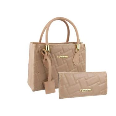 Imagem de Bolsa Feminina Transversal Tote De Lado Moda + Carteira Kit - Selfie S
