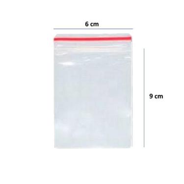 Imagem de Saco Transparente Plástico Fecho Zip 6x9 100 Unidades. - DVT - TALGE