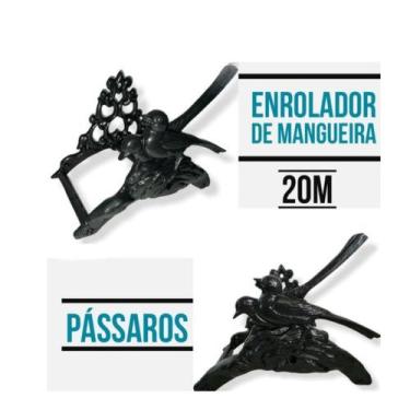 Imagem de Enrolador De Mangueira Aluminio Fundido Provença - Funditex, PRETO