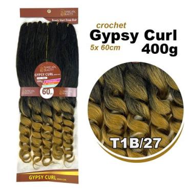 Imagem de Kit 2 Cabelo Jumbo Boho Curl Gypsy 5x Braids 400Gr + Anéis - African B