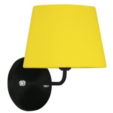 Imagem de Arandela Preta De Cupula Tradicional Amarela - MARRYLUZ