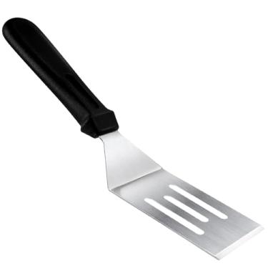 Imagem de Espátulas de metal para uso na cozinha, espátula de servir profissional com alça resistente ao calor, espátula de aço inoxidável de 24 cm ideal para panquecas, ovos, raspadores de grelha, churrasco ou