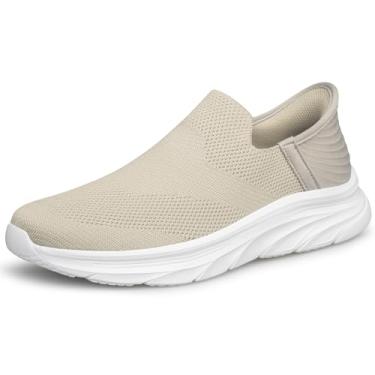 Imagem de AMANSSE Tênis de caminhada feminino, sem cadarço, confortável, leve, antiderrapante, para academia, enfermeira, Cinzento-acastan, 38