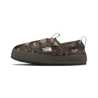Imagem de THE NORTH FACE Tênis adolescente Thermoball com isolamento térmico Traction Mule II, Estampa de textura camuflada marrom utilitária/verde acastanhado, 10 Big Kid