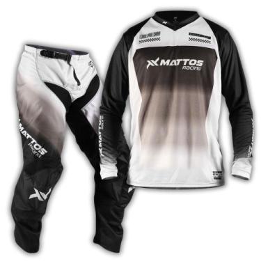 Imagem de Conjunto calça e camisa mattos rancing preto tamanho gggg