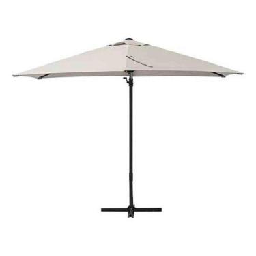 Imagem de Ombrelone Lateral Importado 250x290 Cm - Veneza - Bege - Nattural Impo