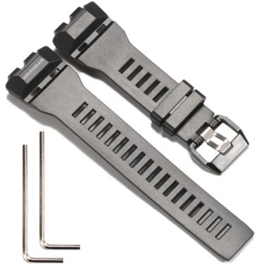 Imagem de Pulseira de resina de substituição compatível com Casio GBD-100 Underground Labo Series Watch Band (preto)
