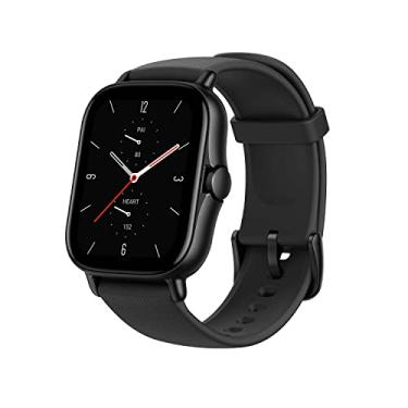 Imagem de Novo Amazfit GTS 2 A1969 Nova Versão Smartwatch Armazenamento de Música e Reprodução Smartwatch Alexa Relógio embutido para telefone Android IOS (Black) (preto)