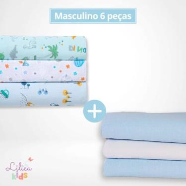 Imagem de Cueiro Flanelado Karinho 100% Algodão 80x50cm 3 e 6 unidades - Papi