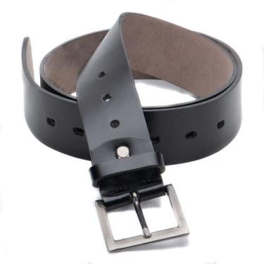 Imagem de Cinto Masculino em Couro Premium Social Ref. 070 Cor Preto - Duvelmon,