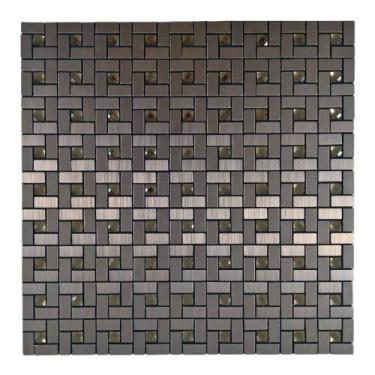 Imagem de Pastilha Adesiva Aluminio Decoração Banheiro Cozinha Dourado - NeoBlue