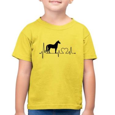 Imagem de Camiseta Algodão Infantil Cavalo Batimentos Cardíacos - Foca na Moda, 