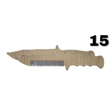 Imagem de 2 Pentes de MDF para Barba e Bigode Bege Modelo n15 Faca MDF - LUALKI
