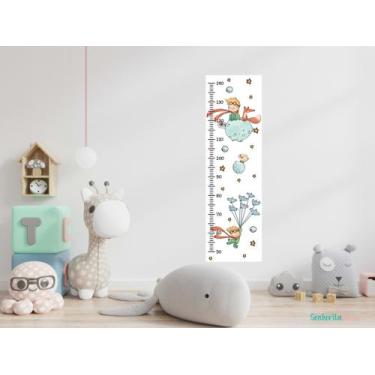 Imagem de adesivo de parede régua de crescimento pequeno príncipe - Senhorita De