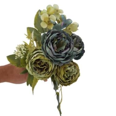 Imagem de Flor artificial ramalhete 7 ramos - Carmella Presentes, 33cm