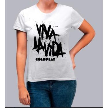Imagem de Camiseta Feminina  Banda Coldplay Viva Lá Vida - Baby Look! - SEMPRENA