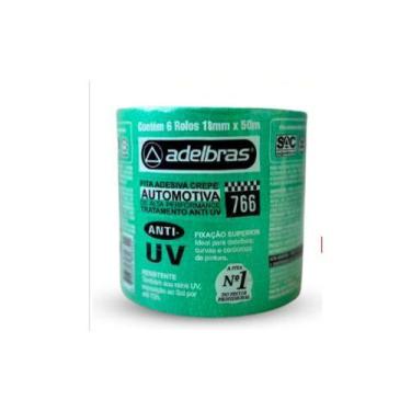 Imagem de FITA CREPE PREMIUM AUTOMOTIVA - ADELBRAS - VERDE 18x50m - KIT C/ 48 UN