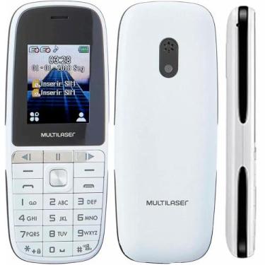 Imagem de Celular Telefone Simples Dual Chip Com Radio Barato - Multi, Branco
