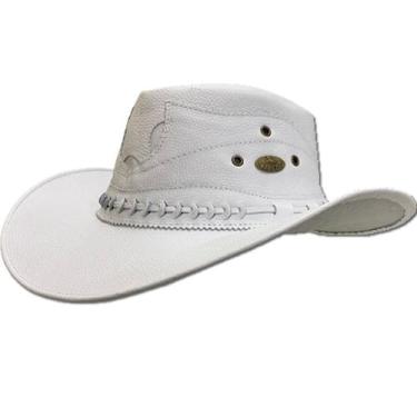 Imagem de Chapeu Kepell Masculino Barretos Couro Branco Festa Conforto - OMEGA, 