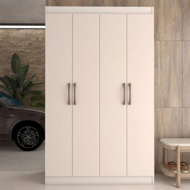 Imagem de Sapateira Multiuso 20 Pares Sapato 4 Portas 8 Prateleiras Branco - Panorama Móveis