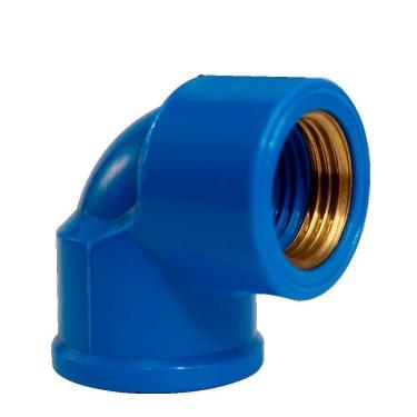 Imagem de Joelho Azul Soldável X Rosca Bucha Latão 90º 25 X 3/4 Shiva
