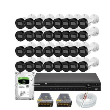 Imagem de Kit Intelbras 32 câmeras de Segurança Vhd 1130 30m Dvr de 32 canais 12