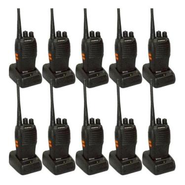 Imagem de Kit 10 Rádios Comunicador Vhf/uhf/ Baofeng 777s Walktalk