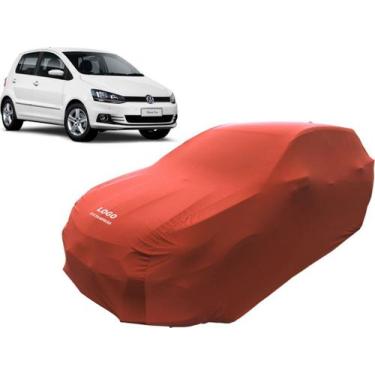 Imagem de Capa Para Cobrir Carro Volkswagen Fox Tecido Helanca - Mz, Vermelha