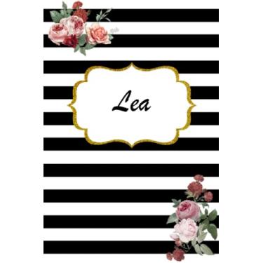 Imagem de Lea: Classic Floral Personalized Notebook/Journal/ Log Book/ Planner With Name, 110 pages of your selected paper, planner. Size: 6” x 9”