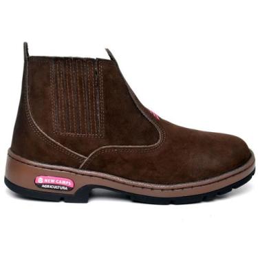 Imagem de Bota Feminina Butina Couro Legítimo New Elástico - RM, Marrom elástico