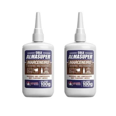 Imagem de Kit 2 Cola Instantânea Marceneiro Ultra Rápido 100G - Almasuper - Alma