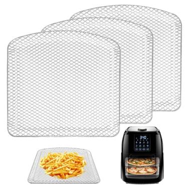 Imagem de GCQ Rack desidratador Air Fryer 3 peças para forno de fritadeira a ar digital Chefman 6,3 QT 4 em 1, 24 cm × 24 cm × 2,5 cm × 0,59 cm, peças de reposição de placa de fritadeira a ar de aço
