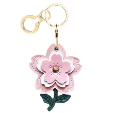 Imagem de Capa de couro compatível com AirTag, linda capa protetora para Apple Air Tag com anel de chaveiro, antiarranhões, rastreador GPS para chaves, bolsa, animais de estimação (flor G)