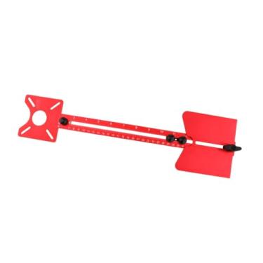 Imagem de IEUDNS Suporte de ranhura de fresagem de roteador, gabarito de ferragens de gabinete, gabarito de corte circular de roteador de liga de alumínio em polegadas