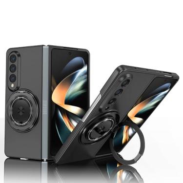 Imagem de Capa para Galaxy Z Fold 5 capa rígida com suporte magnético para carregamento sem fio para Galaxy Z Fold6 3 4, preto sem fio, para Samsung Galaxy Z Fold 4