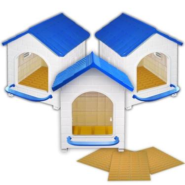 Imagem de Caixa de assentamento de galinha para colocar ovos pacote com 1/2/3 caixa grande de plástico de galinha fácil de montar com almofada lavável para galinheiro montado na parede ou no chão (pacote com 3)