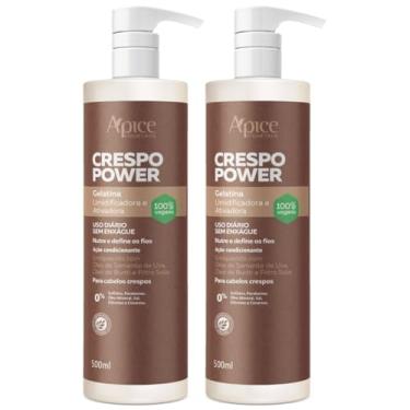Imagem de Kit 2 Gelatina Ativadora Apse Apice Crespo Power Umidificadora Cabelo Profissional Vegano 500ml