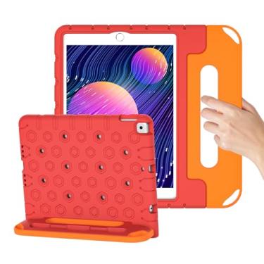 Imagem de CCambro Capa infantil para iPad 2021 9ª geração, iPad 2020 8ª geração, iPad 7ª geração 2019, iPad de 10,2 polegadas, durável, à prova de choque, à prova de choque, capa infantil com compartimento para