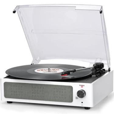 Imagem de Toca-Discos de Vinil Seasonlife Vintage - Modelo Branco