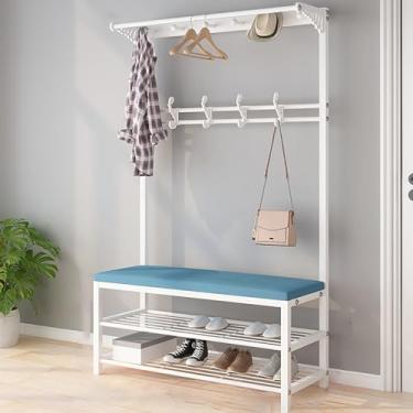 Imagem de Cabide organizador de entrada elegante 4 em 1 para corredor economiza espaço Suporte para sapatos com 10 ganchos para entrada e sala de estar